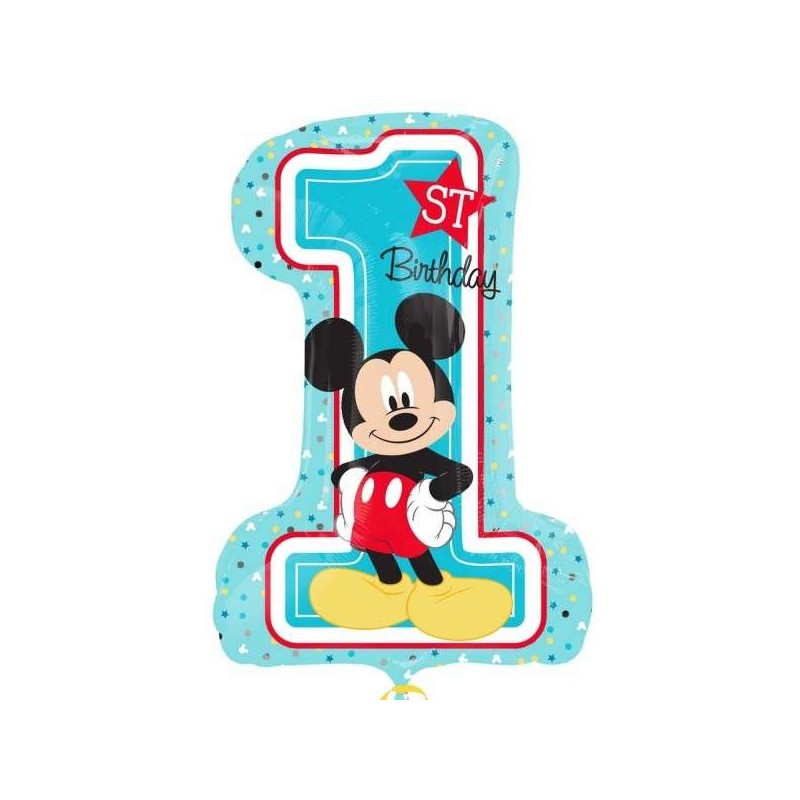 Mickey Mouse 1st Birthday Supershape Foil Balloonn Who Wants 2