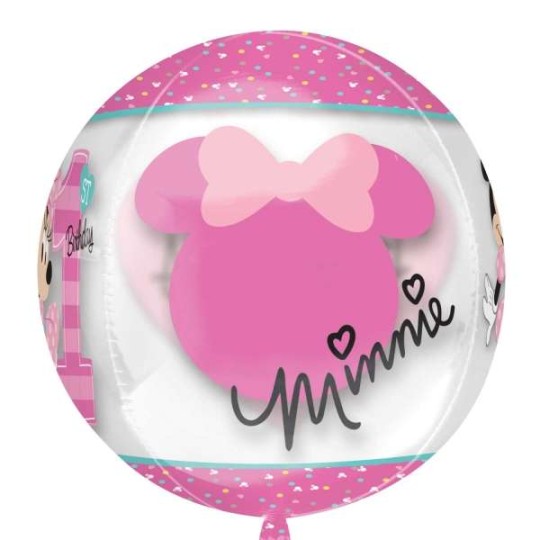 Minnie Mouse 1st Birthday Orbz Balloon | Minnie Mouse 1st Birthday
