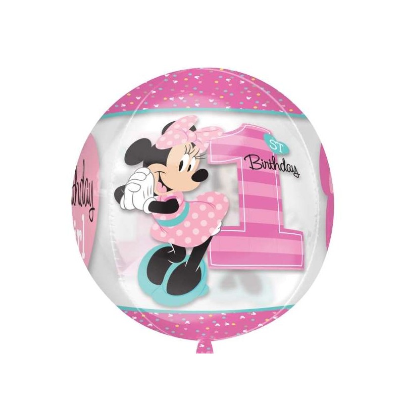 Minnie Mouse 1st Birthday Orbz Balloon | Minnie Mouse 1st Birthday