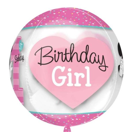 Minnie Mouse 1st Birthday Orbz Balloon | Minnie Mouse 1st Birthday