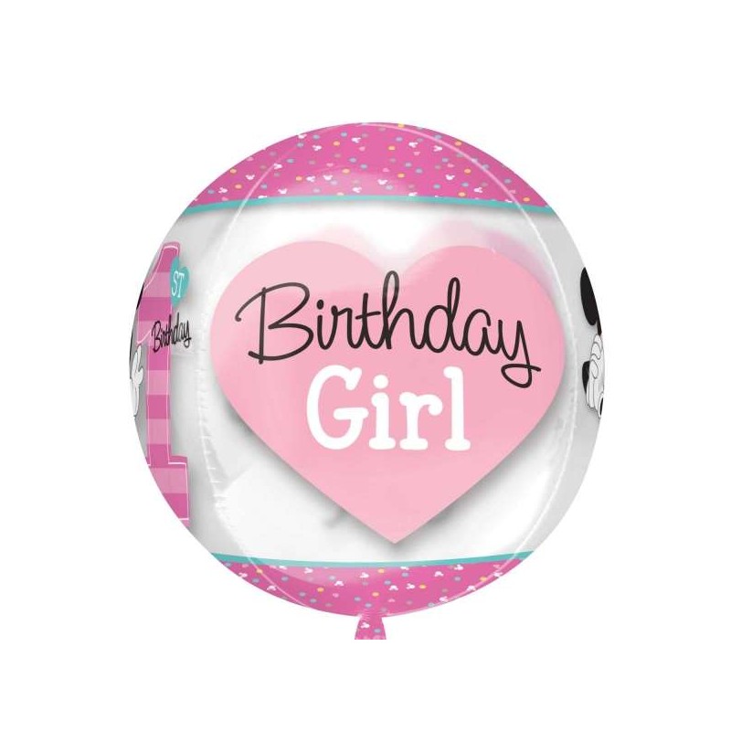 Minnie Mouse 1st Birthday Orbz Balloon | Minnie Mouse 1st Birthday
