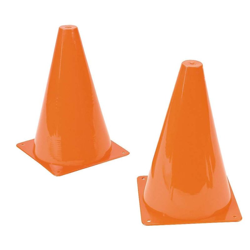 Plastic Orange Traffic Cones (Pack of 12) | Construction