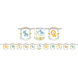 Happy Jungle Ribbon Banner | Jungle Baby Shower