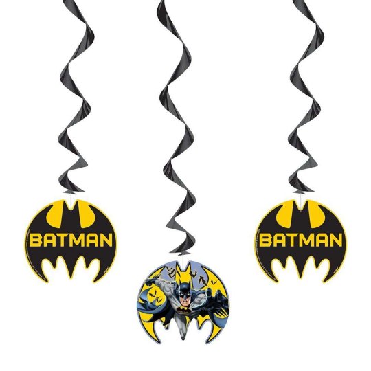 Batman Swirl Decorations (Set of 3) | Batman