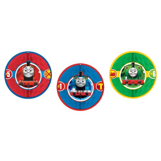 Thomas the Tank Engine Honeycomb Decorations (Pack of 3) | Thomas the Tank Engine