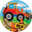 Construction Party Small Paper Plates (Pack of 8) | Construction Party Supplies