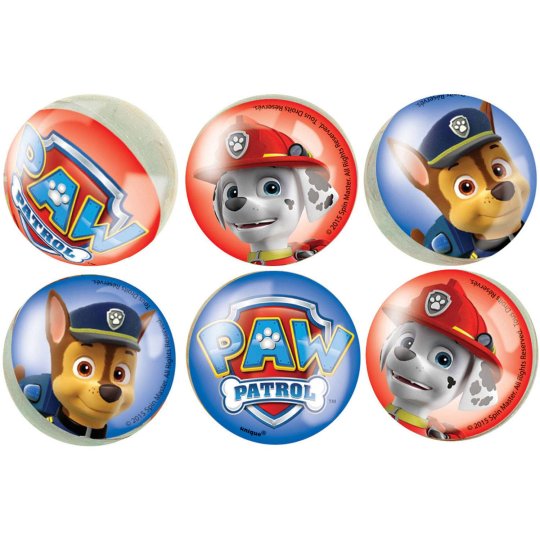 Paw Patrol Bounce Balls (Pack of 6) | Paw Patrol Party Supplies
