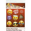 Emoji Photo Booth Props (Pack of 8) | Emoji Party Supplies