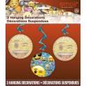 Emoji Swirl Decorations (Set of 3) | Emoji Party Supplies