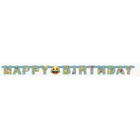 Emoji Happy Birthday Banner | Discontinued Party Supplies