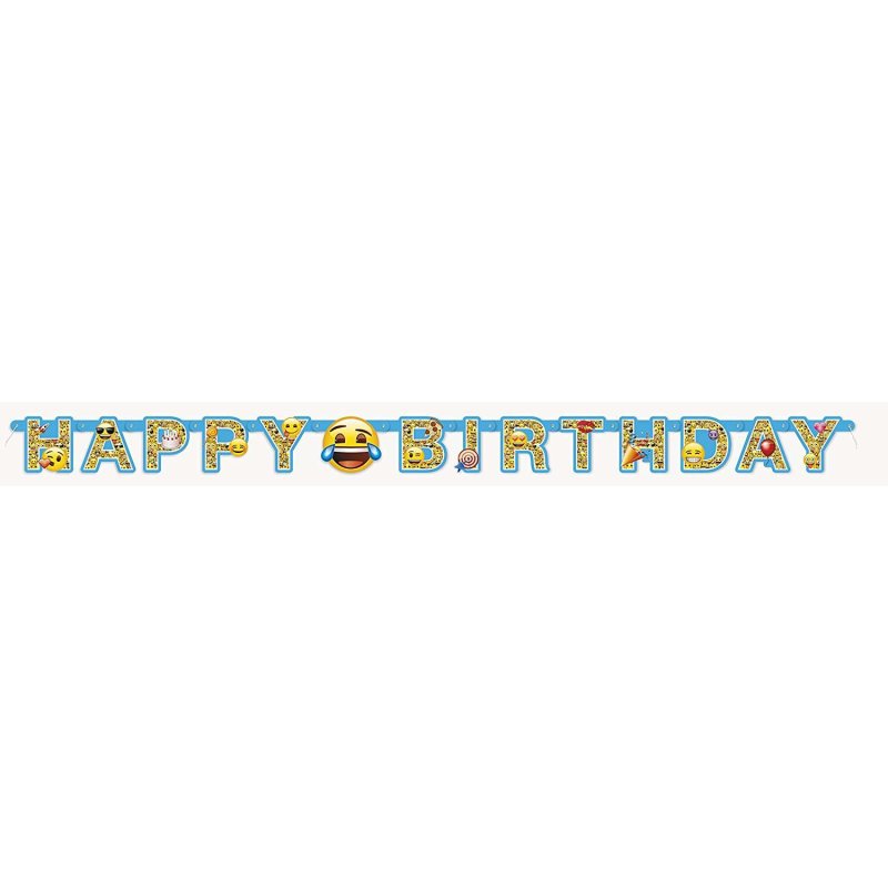 Emoji Happy Birthday Banner | Discontinued Party Supplies