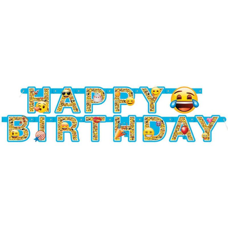 Emoji Happy Birthday Banner | Discontinued Party Supplies