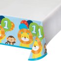 Boys Jungle 1st Birthday Plastic Tablecover | Boys Jungle 1st Birthday Party Supplies