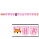 Girls Jungle 1st Birthday Party Banner | Girls Jungle 1st Birthday Party Supplies