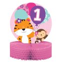 Girls Jungle 1st Birthday Centrepiece | Girls Jungle 1st Birthday Party Supplies