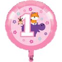 Girls Jungle 1st Birthday Foil Balloon | Girls Jungle 1st Birthday Party Supplies