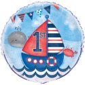 Nautical 1st Birthday Foil Balloon | Nautical 1st Birthday Party Supplies