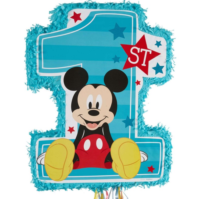 Mickey Mouse 1st Birthday Pull String Pinata