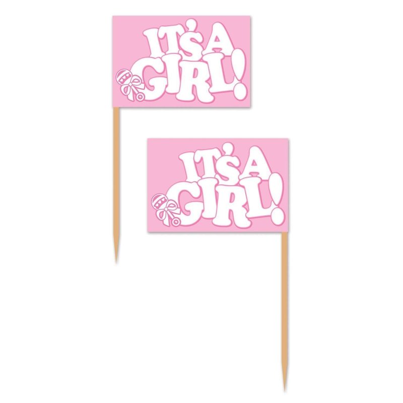 It's a Girl Cupcake Picks (Pack of 50) | Discontinued Party Supplies