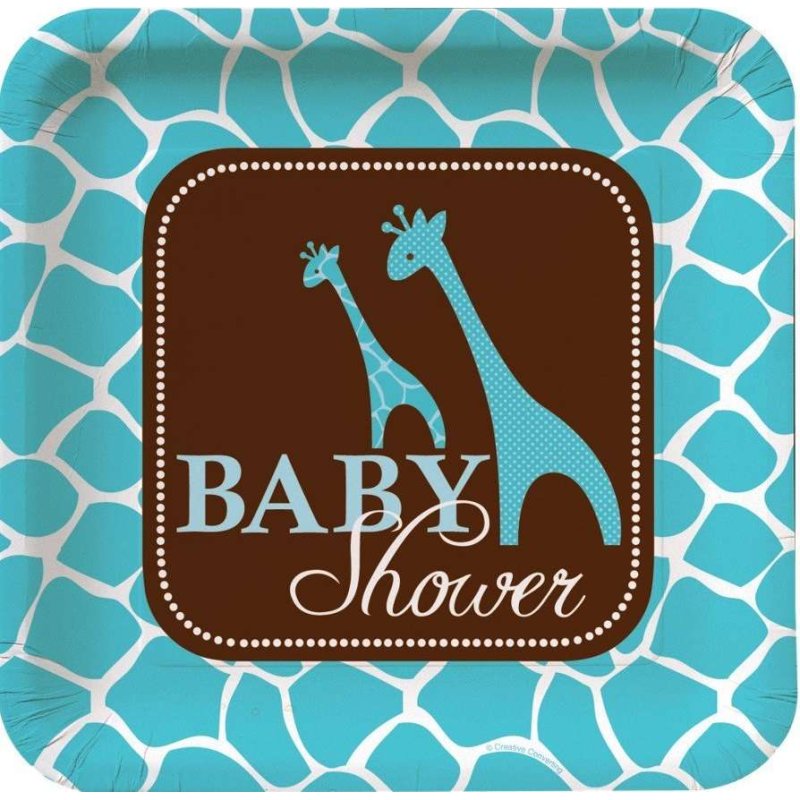 Wild Safari Blue Large Plates (Pack of 8) | Blue Safari