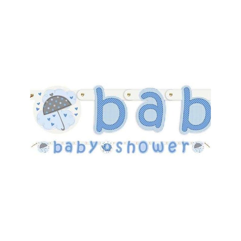 Blue Baby Elephant Baby Shower Banner | Blue Baby Elephant Party Supplies