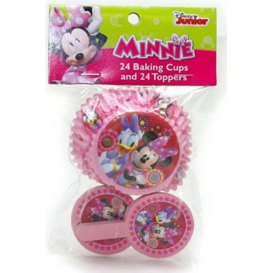 Minnie Mouse Baking Cups & Cupcake Picks (Set of 24) | Discontinued Party Supplies