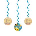 Emoji Swirl Decorations (Set of 3) | Emoji Party Supplies