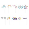 Rainbow Unicorn Photo Props (Set of 10) | Unicorn Party Supplies