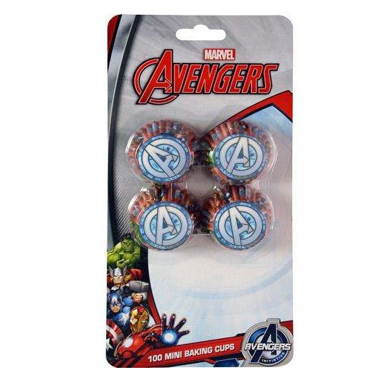 Avengers Mini Baking Cups Patty Pans (Pack of 100) | Discontinued Party Supplies