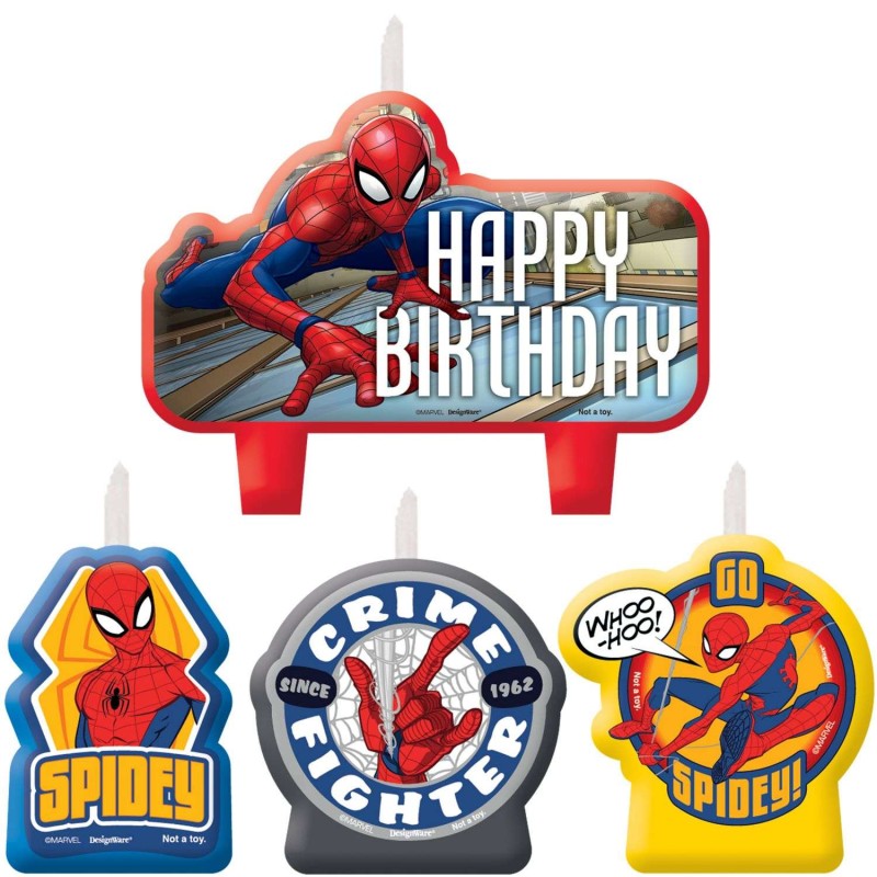 Spiderman Webbed Wonder Candles (Set of 4) | Spiderman