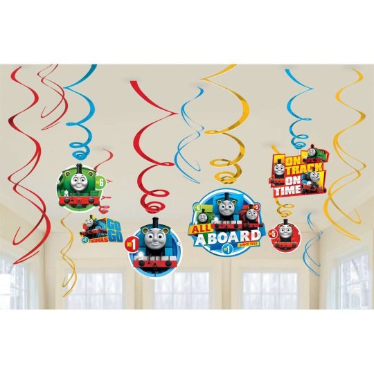Thomas the Tank Engine Swirl Decorations (Set of 12) | Thomas the Tank Engine Party Supplies
