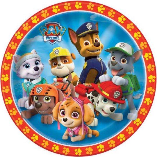 Paw Patrol Large Plates (Pack of 8) | Discontinued