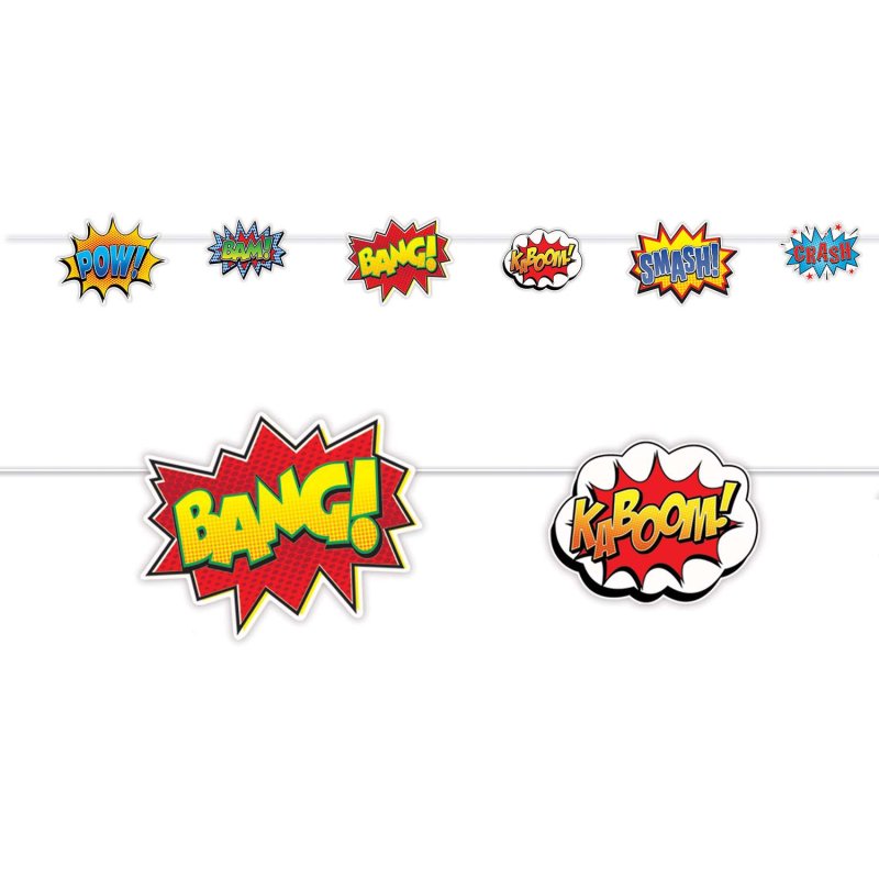 Superhero Garland Banner | Discontinued Party Supplies
