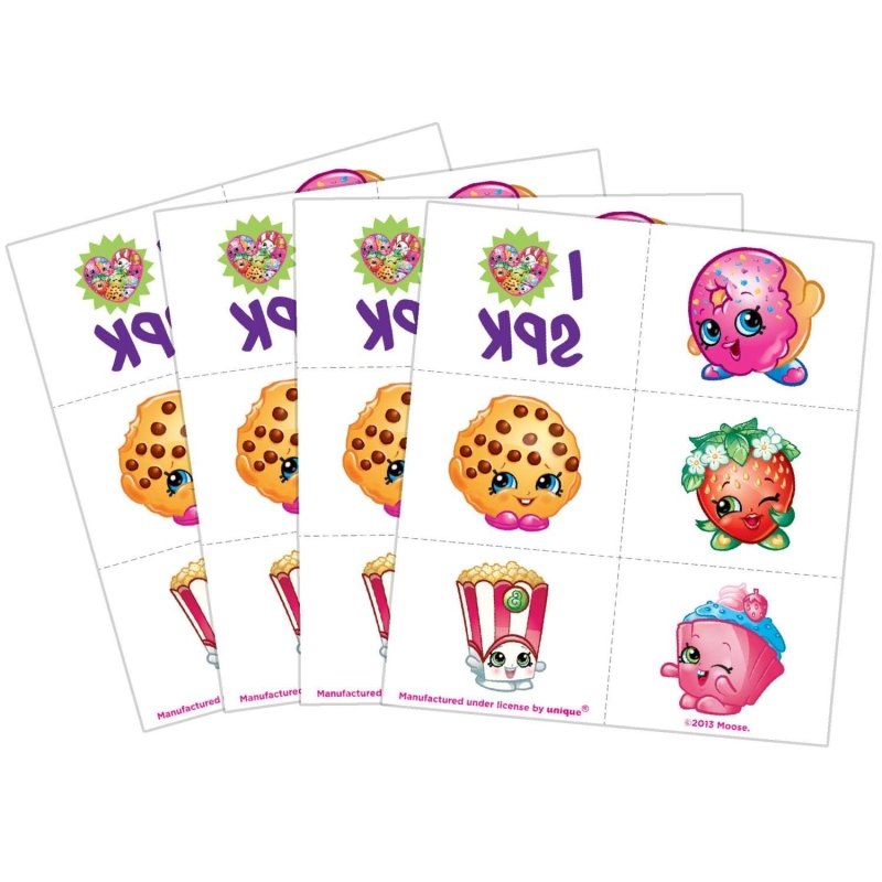 Shopkins Tattoos (Set of 24) | Discontinued
