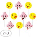 Emoji Cupcake Picks (Pack of 24) | Discontinued Party Supplies