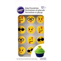 Emoji Icing Decorations (Pack of 12) | Emoji Party Supplies
