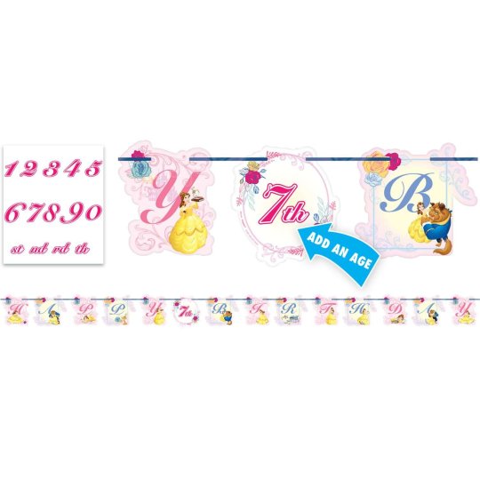 Disney Beauty and the Beast Birthday Banner Kit | Discontinued Party Supplies