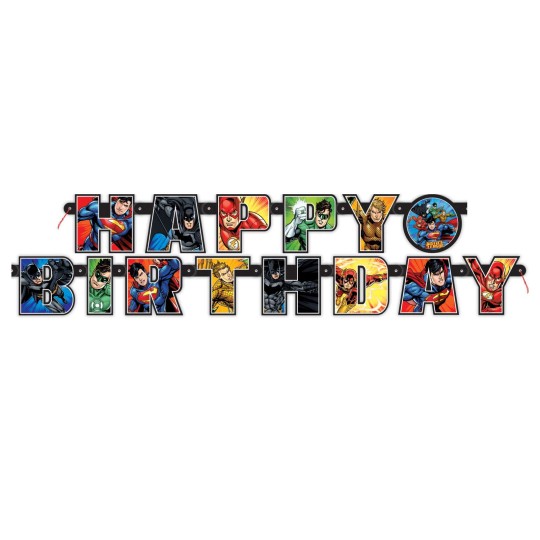 Justice League Birthday Banner | Justice League Party Supplies