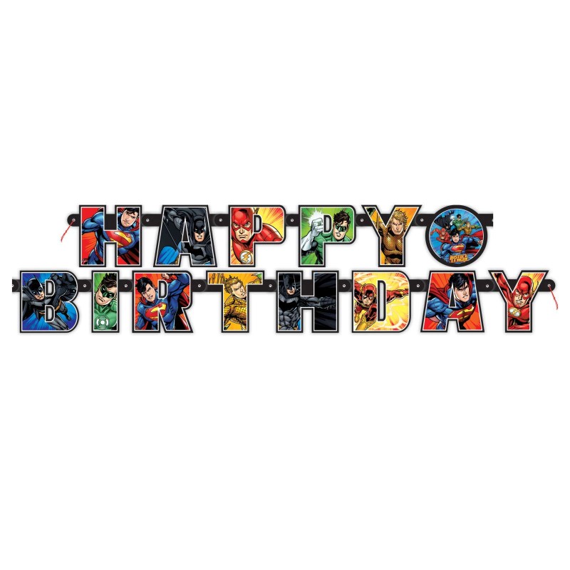 Justice League Birthday Banner | Justice League Party Supplies