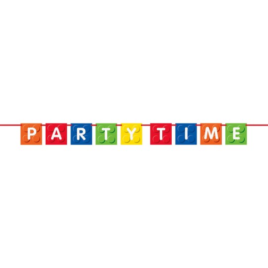 Block Party Time Banner | Lego Party Supplies