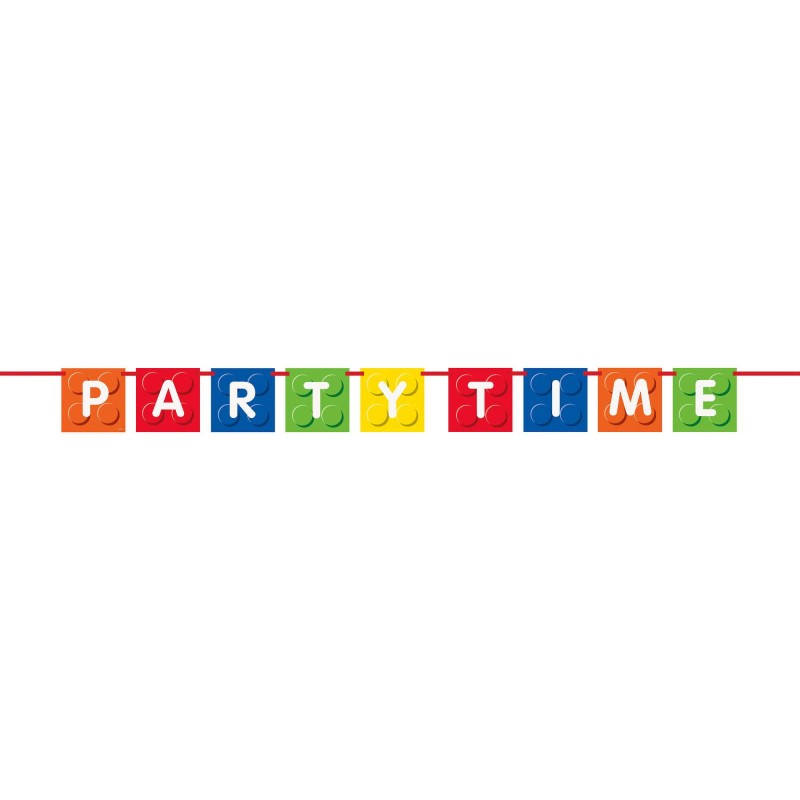 Block Party Time Banner | Lego Party Supplies