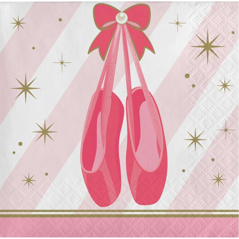 Ballerina Small Napkins (Pack of 16) | Ballerina Party Supplies