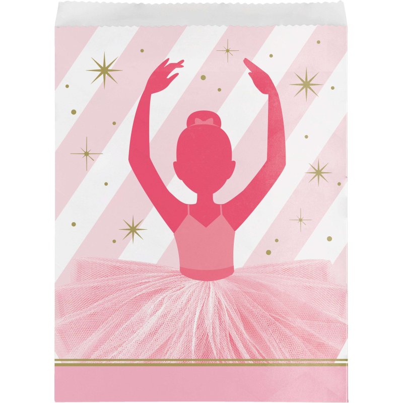 Ballerina Paper Loot Bags (Pack of 8) | Ballerina Party Supplies
