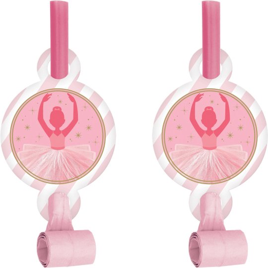 Ballerina Party Blowers (Pack of 8) | Ballerina Party Supplies