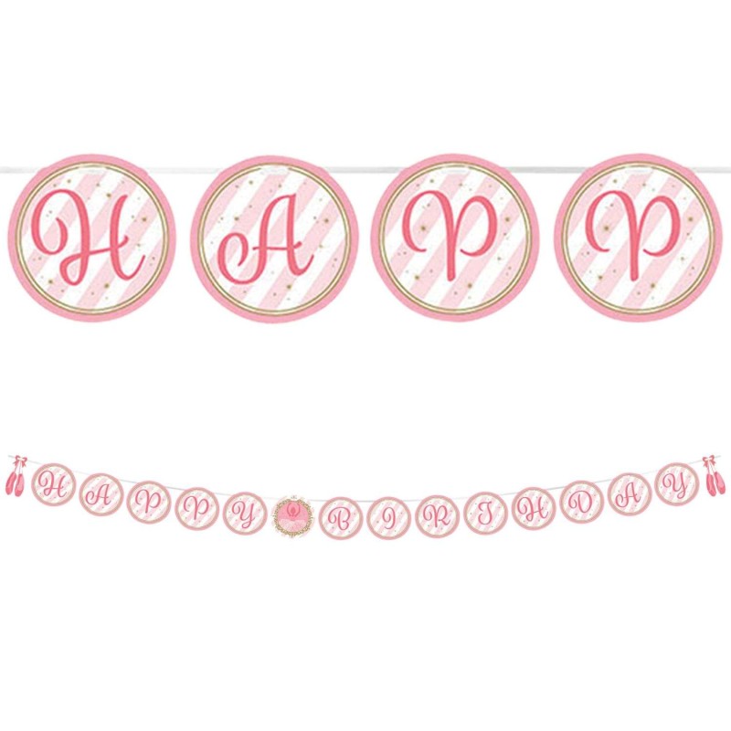 Ballerina Happy Birthday Banner | Ballerina Party Supplies