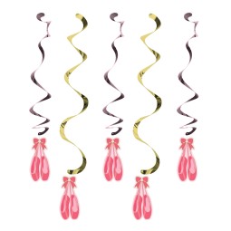 Ballerina Swirl Decorations (Set of 5) | Ballerina Party Supplies