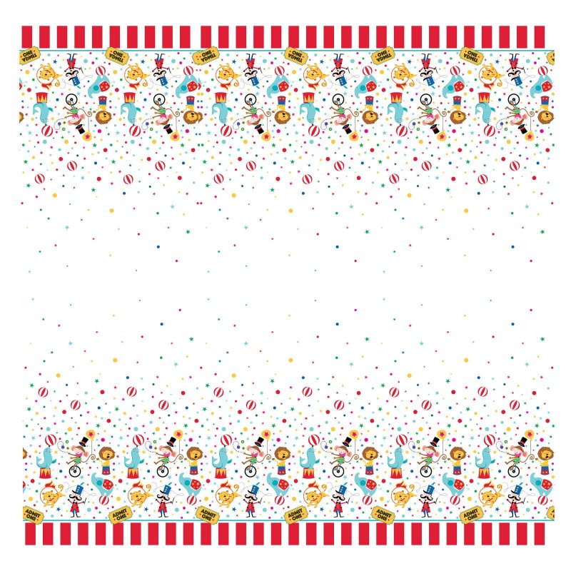 Circus Carnival Plastic Tablecloth | Circus Party Supplies