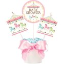Pink Carousel Horses Centrepiece Sticks (Set of 3) | Pink Carousel Horses Party Supplies