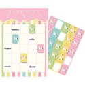 Pink Carousel Horses Baby Shower Bingo Game | Carousel Horses Party Supplies