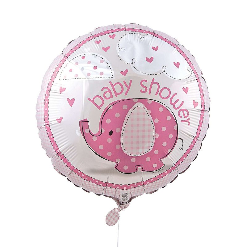 Pink Baby Elephant Baby Shower Foil Balloon | Pink Baby Elephant Party Supplies